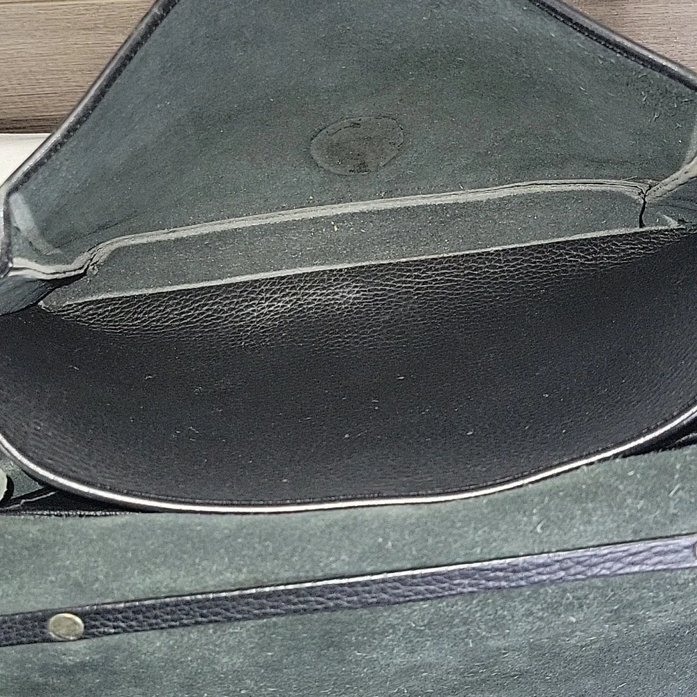 Vintage Dooney & Bourke Black Pebble Leather Briefcase Bag
